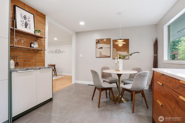 15506 Juanita Dr NE, Kenmore, WA 98028 - dining area featuring recessed lighting, baseboards, and ceiling fan
