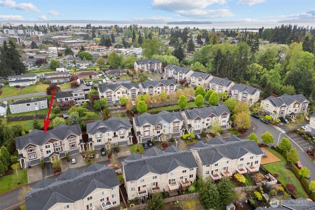 birds eye view of property featuring a residential view