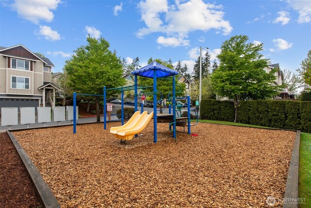 view of community jungle gym