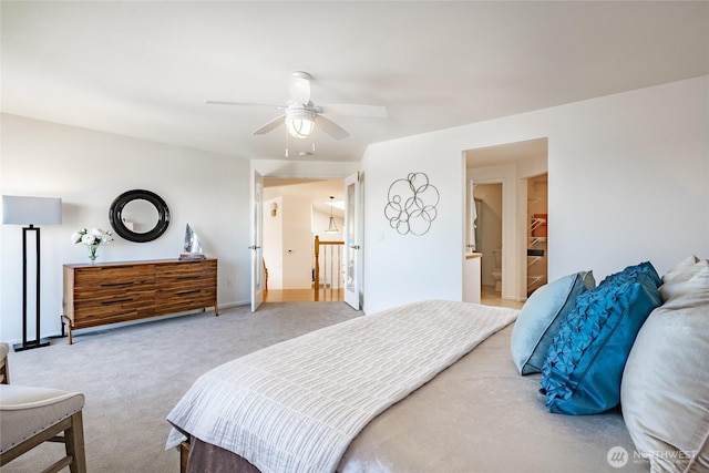 8012 Chinook Way, Blaine, WA 98230 - bedroom featuring a ceiling fan, baseboards, and light colored carpet