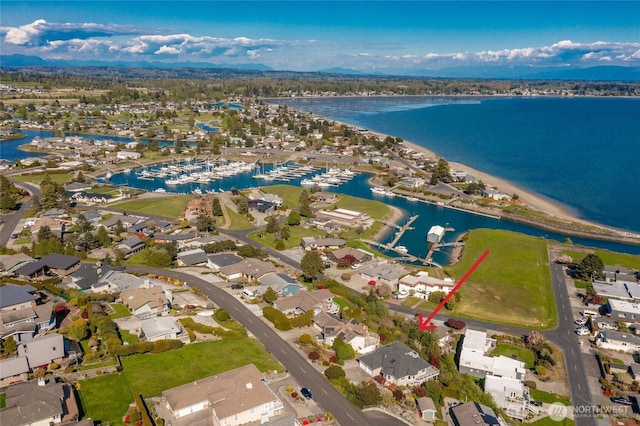 8012 Chinook Way, Blaine, WA 98230 - drone / aerial view with a residential view and a water view
