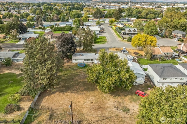 drone / aerial view with a residential view