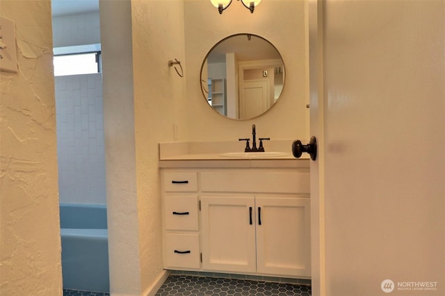 full bathroom featuring vanity