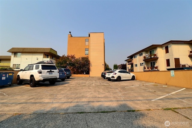 view of uncovered parking lot