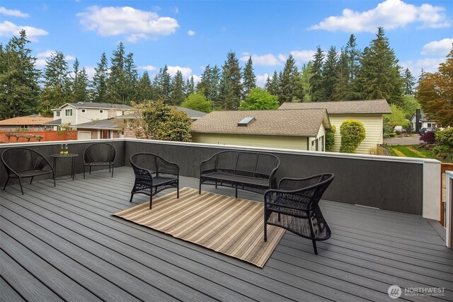 deck featuring a residential view