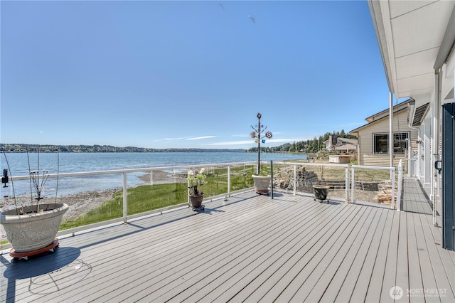 135 NE Boad Haven Rd, Belfair, WA 98528 - deck featuring a water view