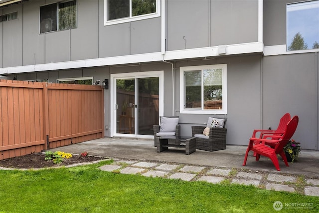 back of property featuring a patio