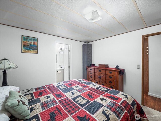 bedroom with a textured ceiling