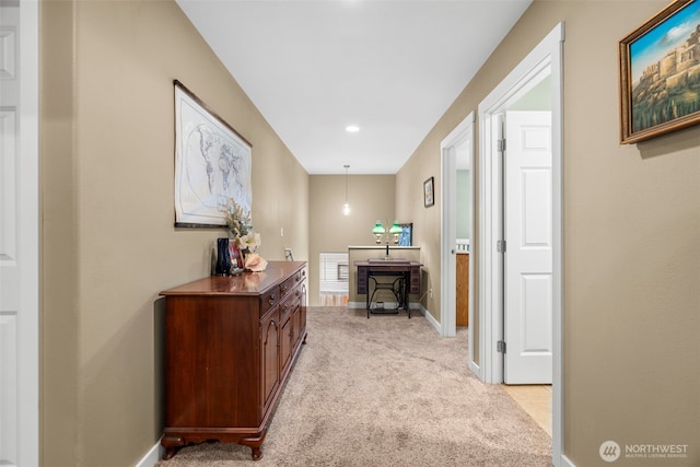 3688 E Indiana St, Port Orchard, WA 98366 - hall featuring light colored carpet and baseboards