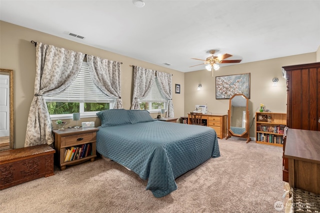 3688 E Indiana St, Port Orchard, WA 98366 - bedroom with light colored carpet and ceiling fan