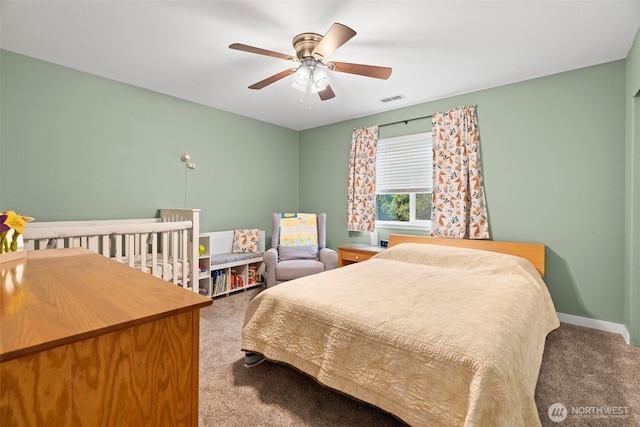 3688 E Indiana St, Port Orchard, WA 98366 - carpeted bedroom with a ceiling fan and baseboards