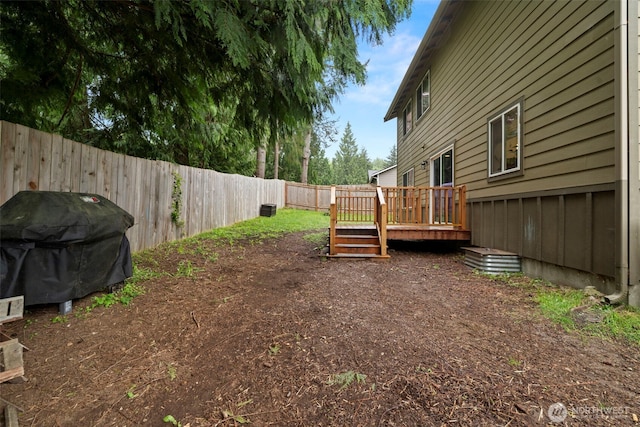 3688 E Indiana St, Port Orchard, WA 98366 - fenced backyard with a wooden deck