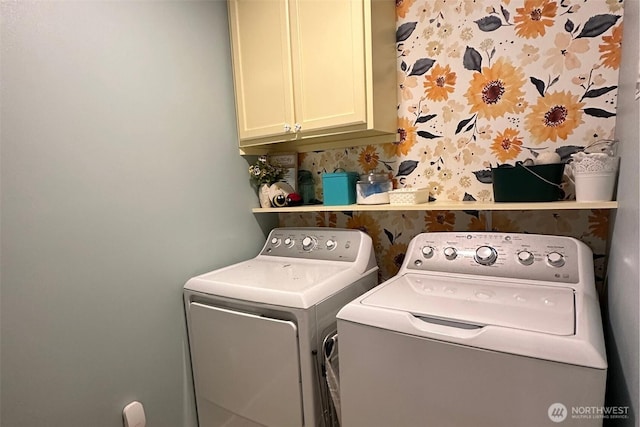 3688 E Indiana St, Port Orchard, WA 98366 - clothes washing area with cabinet space and separate washer and dryer