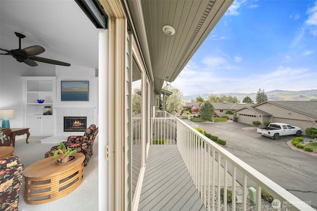 351 19th St NE Unit 10, East Wenatchee, WA 98802 - balcony featuring a ceiling fan and a mountain view