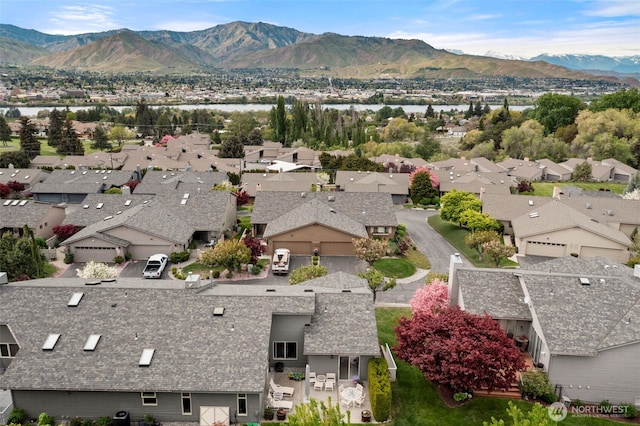 351 19th St NE Unit 10, East Wenatchee, WA 98802 - aerial view with a residential view and a water and mountain view