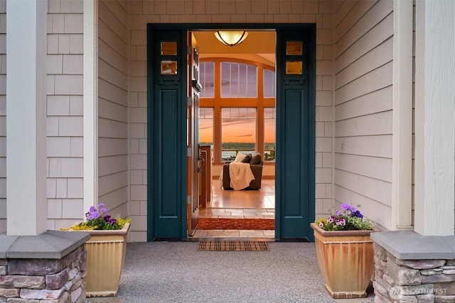 view of exterior entry