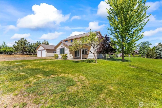 300 Range View Rd, Ellensburg, WA 98926 - view of front of home featuring a garage, a front lawn, and an outdoor structure