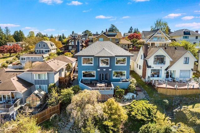 3012 N 30th St, Tacoma, WA 98407 - back of house with a deck, fence, and a residential view