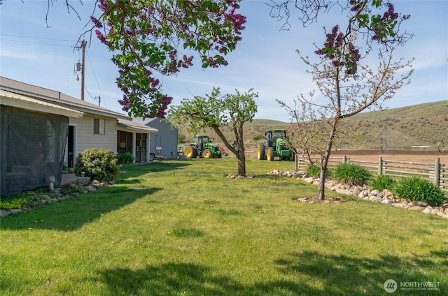 177 Salmon Creek Rd, Okanogan, WA 98840 - view of yard with a mountain view and fence