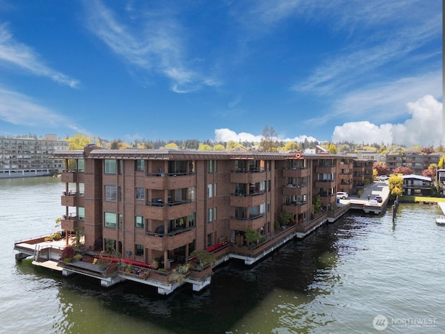 view of property featuring a water view