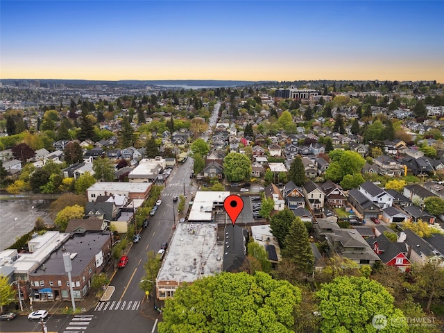 aerial view featuring a residential view