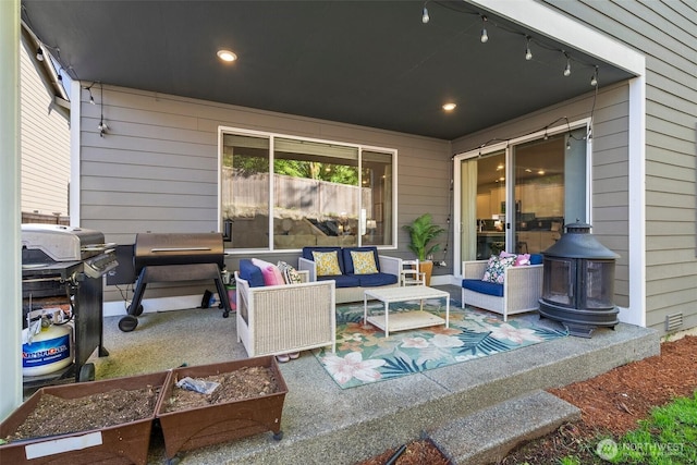 12011 SE 299th Pl, Auburn, WA 98092 - view of patio featuring an outdoor living space