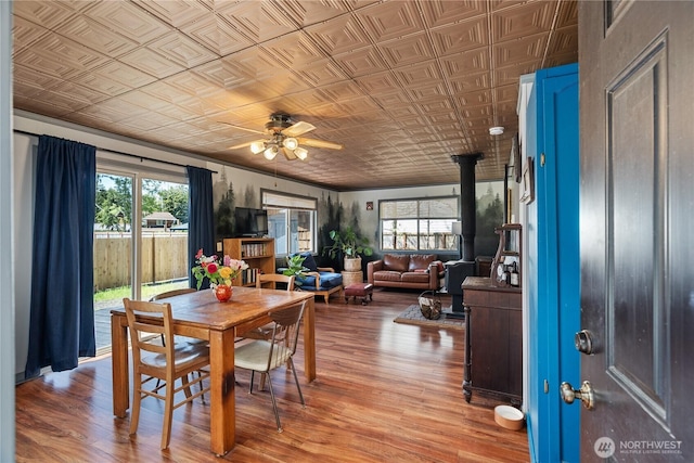 37 Butterfly Ln, Pacific Beach, WA 98571 - dining room with plenty of natural light, an ornate ceiling, and wood finished floors