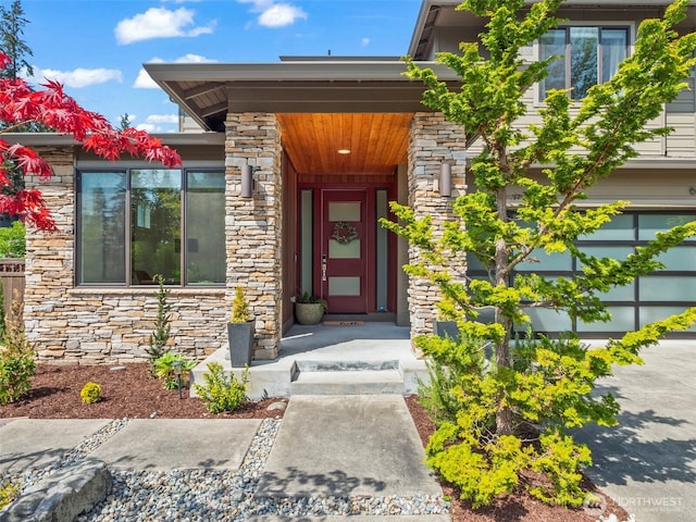 6588 Serenity Loop, Gig Harbor, WA 98335 - entrance to property with stone siding