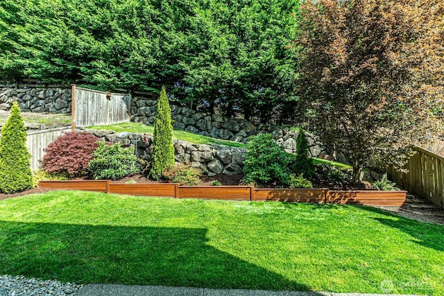 view of yard with fence private yard