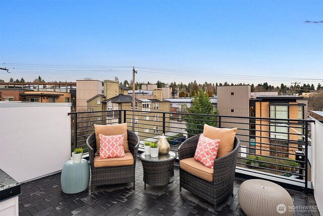 balcony with a residential view