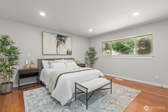 18265 47th Pl NE, Lake Forest Park, WA 98155 - bedroom with recessed lighting and wood finished floors