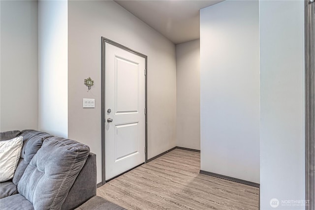 interior space with light wood finished floors