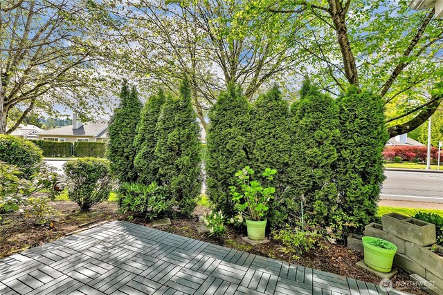 view of patio / terrace with a wooden deck