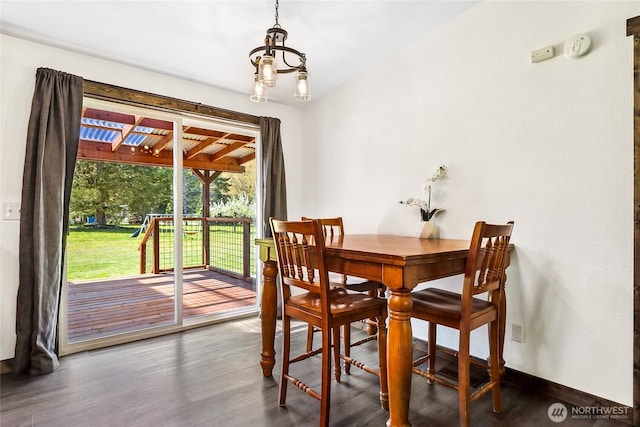 104 Ridge View Dr, Randle, WA 98377 - dining area with wood finished floors and baseboards