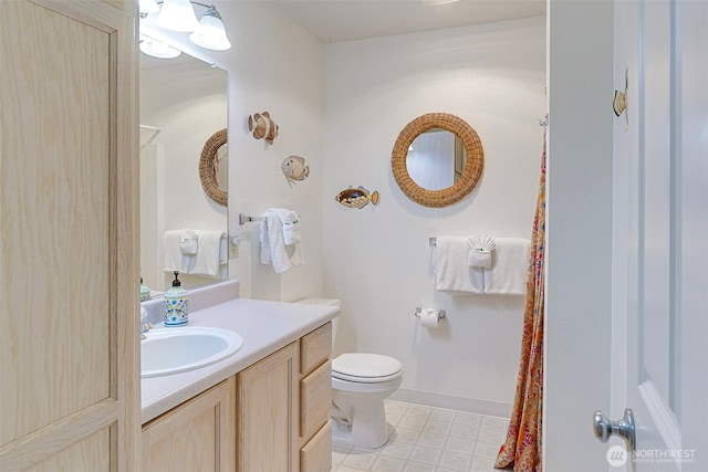 501 Shoreview Dr S Unit 204, Long Beach, WA 98631 - bathroom with tile patterned floors, toilet, and vanity