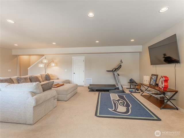 1974 Legendary Ln SE, East Wenatchee, WA 98802 - living room with carpet and recessed lighting