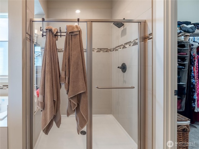 1974 Legendary Ln SE, East Wenatchee, WA 98802 - bathroom with a stall shower and a spacious closet