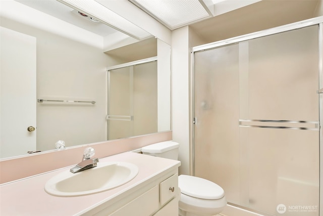 2506 SE Baypoint Dr Unit L45, Vancouver, WA 98683 - full bath featuring vanity, a stall shower, and toilet