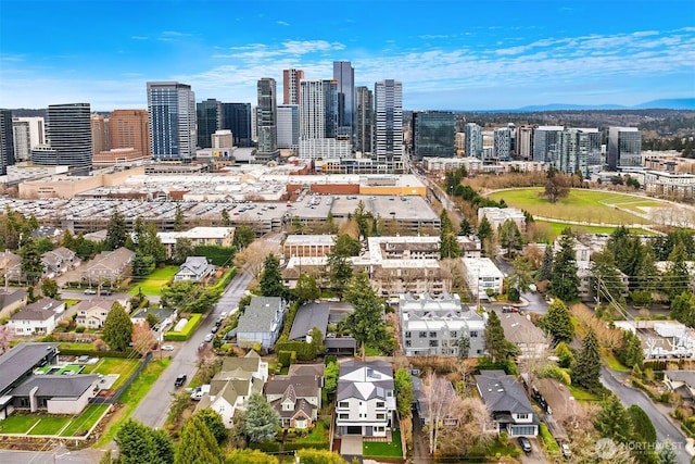 422 98th Ave NE, Bellevue, WA 98004 - birds eye view of property featuring a city view