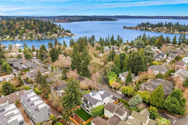 422 98th Ave NE, Bellevue, WA 98004 - birds eye view of property with a residential view and a water view