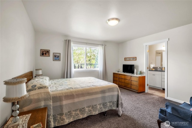 464 Dolphin Ave NE, Ocean Shores, WA 98569 - carpeted bedroom with a sink