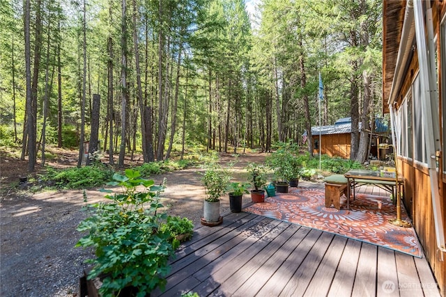 43 Arnica Ln, Twisp, WA 98856 - deck featuring a view of trees