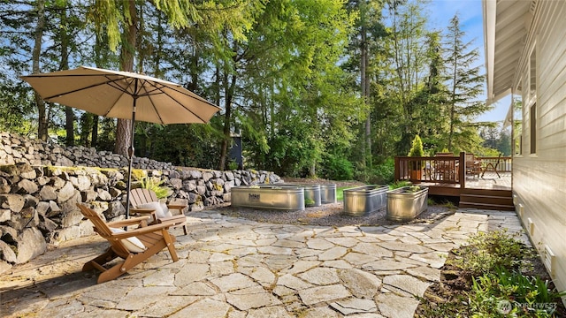 1893 Commodore Ln NW, Bainbridge Island, WA 98110 - view of patio with a wooden deck