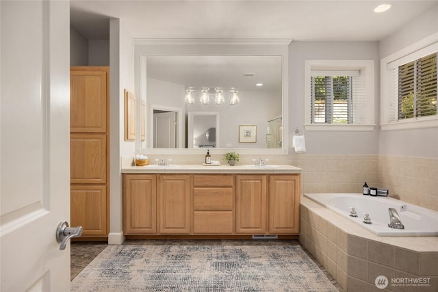 1893 Commodore Ln NW, Bainbridge Island, WA 98110 - full bath with a bath and double vanity