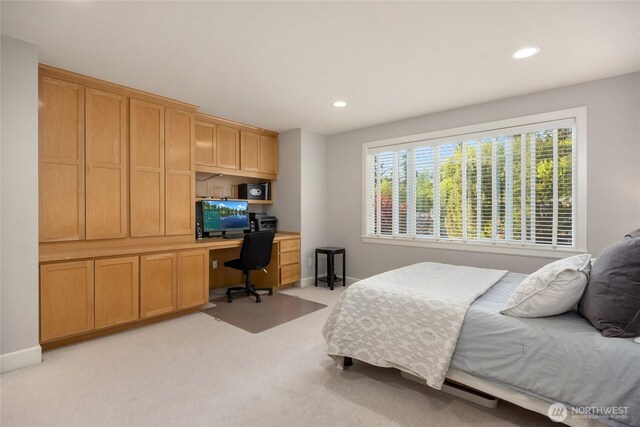 1893 Commodore Ln NW, Bainbridge Island, WA 98110 - bedroom featuring recessed lighting, light carpet, and baseboards