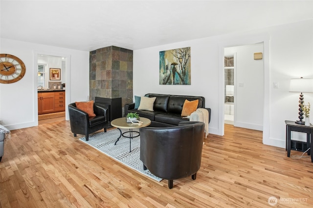 10515 NE 189th St, Bothell, WA 98011 - living room featuring light wood finished floors and baseboards
