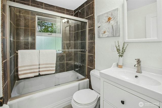 10515 NE 189th St, Bothell, WA 98011 - bathroom with toilet, vanity, and enclosed tub / shower combo