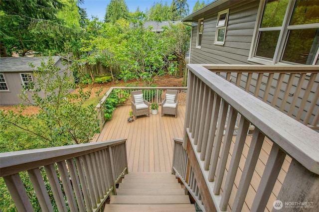 10515 NE 189th St, Bothell, WA 98011 - wooden deck featuring an outdoor structure