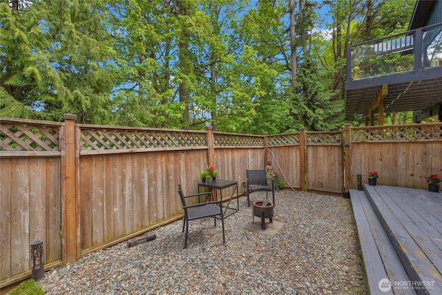 5107 23rd Ave W, Everett, WA 98203 - view of patio / terrace featuring a deck and a fenced backyard