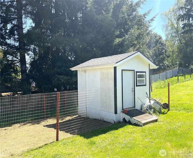 1017 Ballentine St, Raymond, WA 98577 - view of shed featuring fence